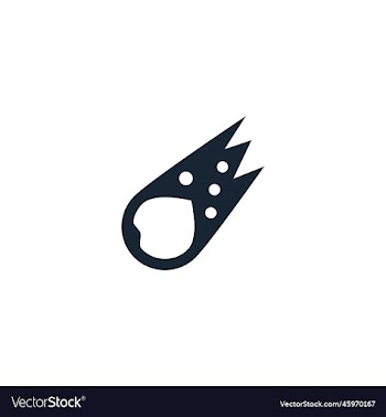 comet creative icon filled from space