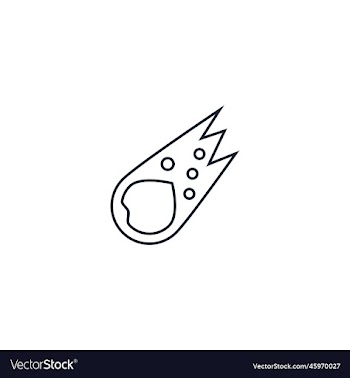comet creative icon line from space exploration
