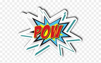 Comic Book Words Pow Vinyl Die Cut Sticker - Comic Book Pow Png