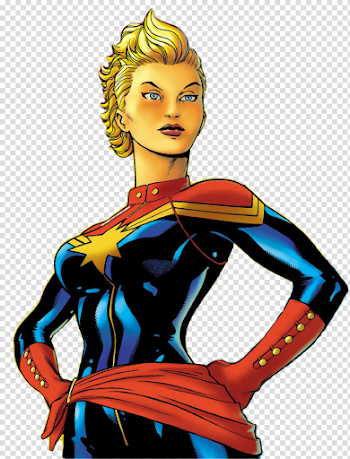 Comic Captain Marvel PNG High-Quality Image