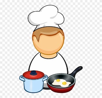 Comic Characters Cook Cooking Egg Food Fry - Pan Cooking Clipart