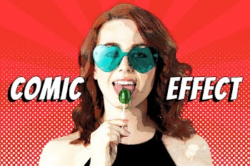 Comic effect PSD pop art photoshop add-on in… | Free stock illustration | High Resolution graphic