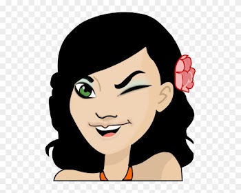 Comic Girl Winking Clip Art At Clker - Girl Winking Clipart