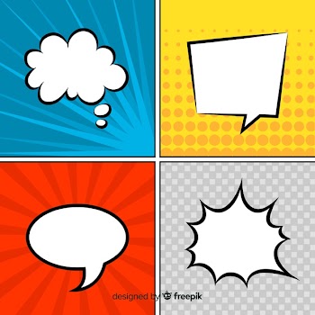 Comic speech bubbles colorful collection Free Vector