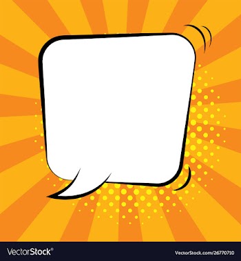 Comic speech bubbles on colorful background and vector image