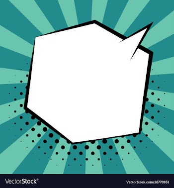 Comic speech bubbles on colorful background and vector image