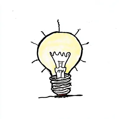 Comic Style Light Bulb Illustration Comic Style Light Bulb Illustration