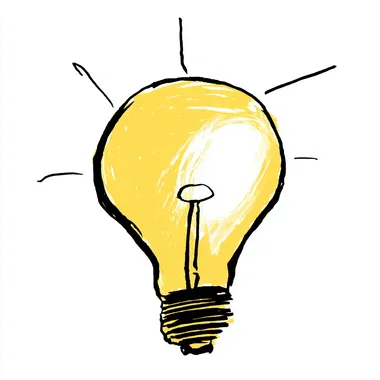 Comic Style Light Bulb Illustration Comic Style Light Bulb Illustration
