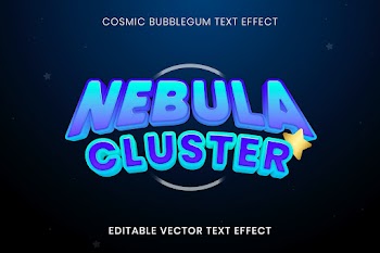 Comic text effect vector template, bubblegum… | Free stock illustration | High Resolution graphic