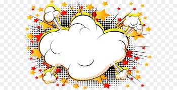 Comics Cartoon Explosion Comic book - Vector cloud comics explosion 