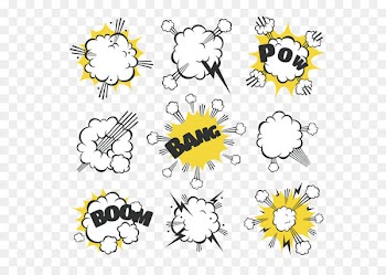 Comics Cartoon Illustration - Vector cloud comics explosion 