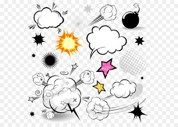 Comics Speech balloon Cartoon Comic book - Vector cloud comics explosion Dialog 