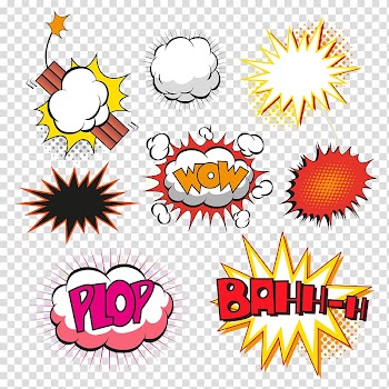 Comics Speech balloon Comic book Illustration, Explosive material transparent background PNG clipart