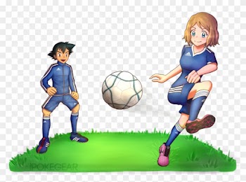 [comm] Serena And Ash Playing Soccer By Ipokegear - Ash Ketchum Playing Football