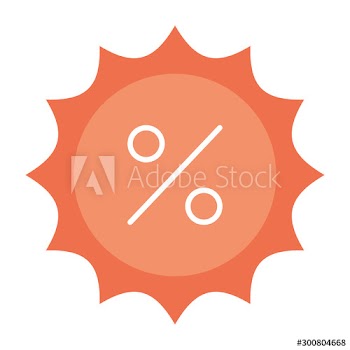 commercial seal with percent symbol