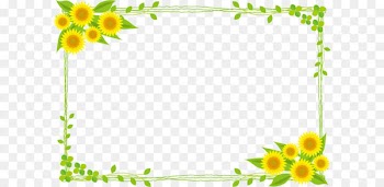 Common sunflower Public domain Illustration - Sunflower Border 
