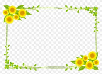 Common Sunflower Public Domain Illustration - Transparent Sunflower Border