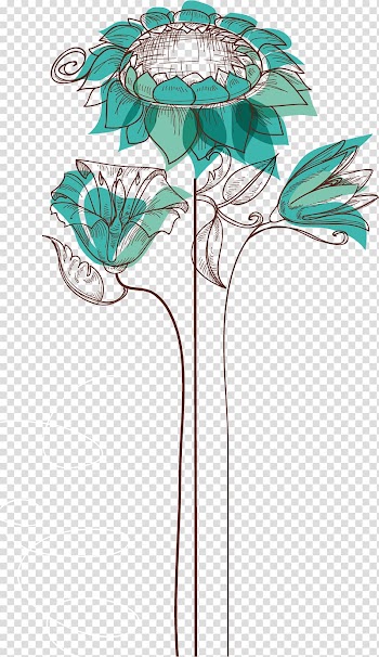 Common sunflower, Watercolor sunflower transparent background PNG clipart