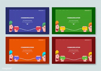 Communication and information website graphic | Free stock vector - 458454