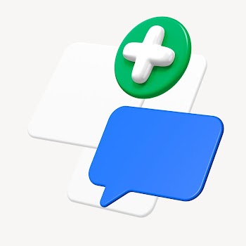 Communication speech bubble 3D icon, | Free Photo - rawpixel