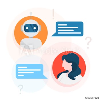 Communication with a chatbot concept