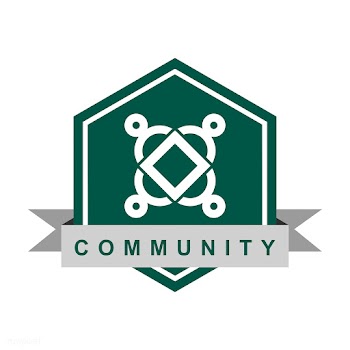 Community branding logo design sample | Free stock vector - 503667