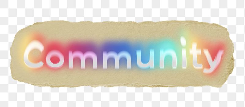 Community png ripped paper word | Free PNG - rawpixel