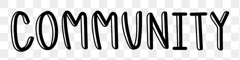 Community png word sticker typography, | Free PNG - rawpixel