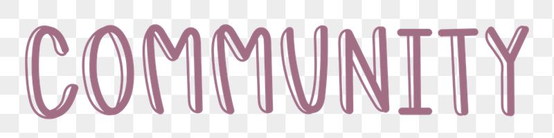 Community png word sticker typography, | Free PNG - rawpixel