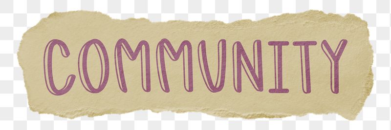 Community png word sticker typography, | Free PNG - rawpixel