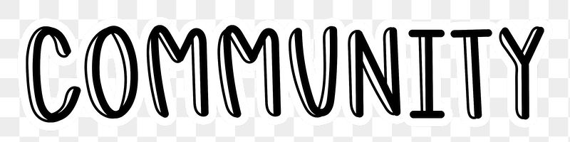 Community png word sticker typography, | Free PNG - rawpixel