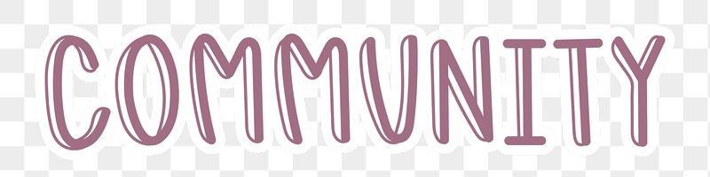 Community png word sticker typography, | Free PNG - rawpixel