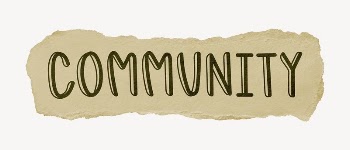 Community word, torn craft paper | Free PSD - rawpixel