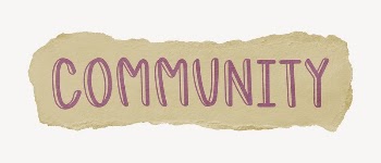 Community word, torn craft paper | Free PSD - rawpixel