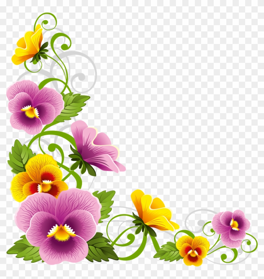 Como La Miel De Abejasmil Flores - Bordes De Flores Png
