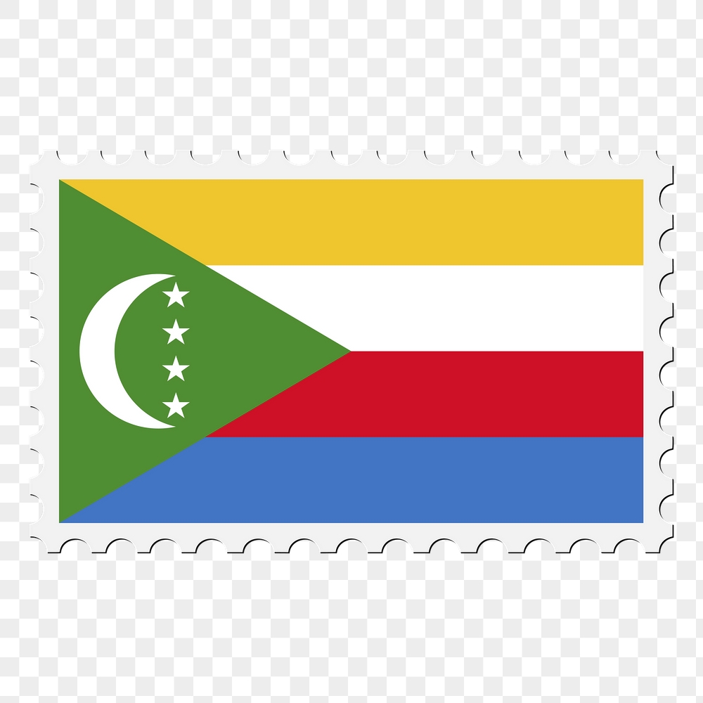 Comoros flag png sticker, postage | Free PNG - rawpixel