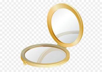 Compact Mirror Cosmetics Clip art - Gold Compact Mirror PNG Clipart Picture 