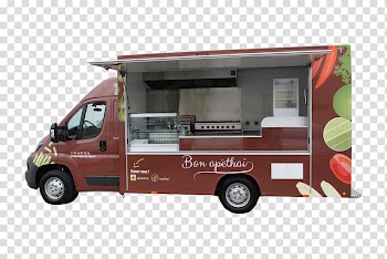 Compact van Food truck Light commercial vehicle Car, car transparent background PNG clipart