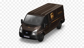 compact van model car - UPS Van Front 