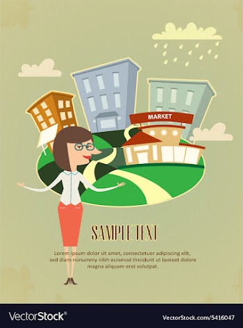 Company business flyer vector image