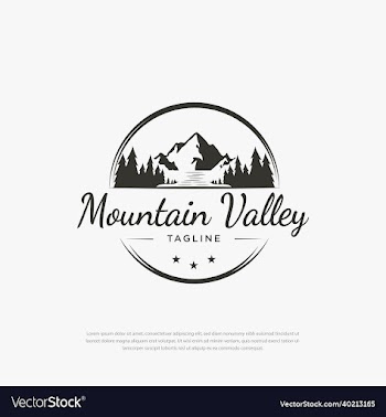 company logo vintage nature black mountain circle