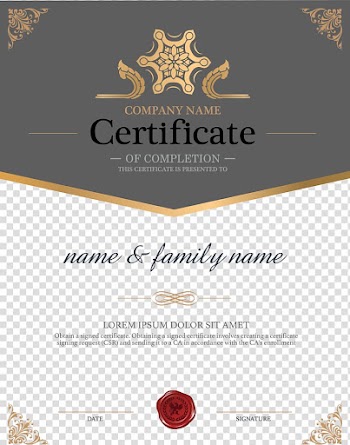 Company name certificate, Template Academic certificate Icon, European style frame training certificate transparent background PNG clipart