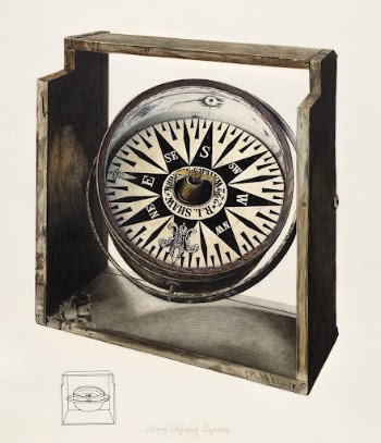 Compass (1938) by Lloyd Charles | Free Photo Illustration - rawpixel