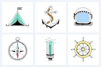 Compass anchor creative | Free stock vector - 60001