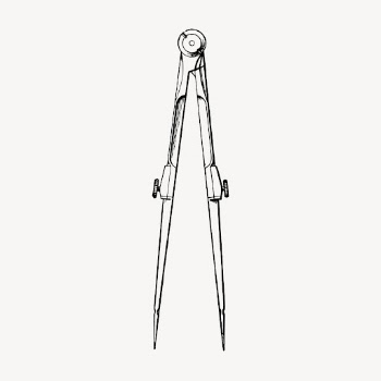 Compass divider clipart, vintage object | Free Vector - rawpixel