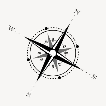 Compass drawing, vintage illustration vector. | Free Vector - rawpixel