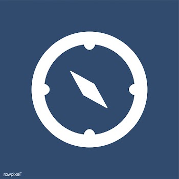 Compass icon on blue background illustration | Free stock vector - 457679
