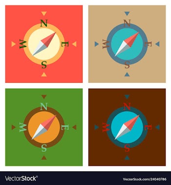 Compass icon vector image