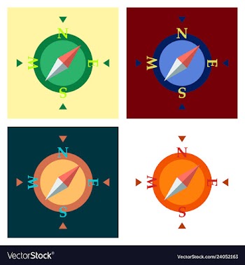 Compass icon vector image