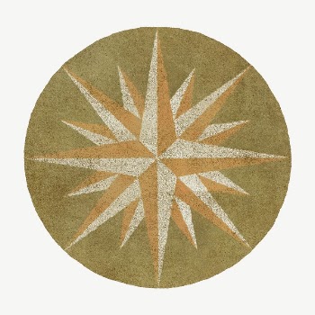 Compass medallion badge collage element | Free PSD - rawpixel
